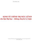 Bài giảng môn Kinh tế chính trị Mác-Lênin - Chương 1: Đối tượng, phương pháp nghiên cứu và chức năng của kinh tế chính trị Mác-Lênin