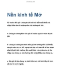 Nền kinh tế Mở