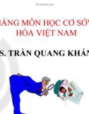 Bài giảng môn học Cơ sở văn hóa Việt Nam – TS. Trần Quang Khánh