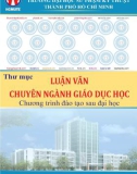 Thư mục luận văn chuyên ngành Giáo dục học - Chương trình đào tạo sau đại học