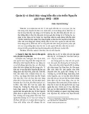 Quản lý và khai thác vùng biển đảo của triều Nguyễn giai đoạn 1802 - 1858