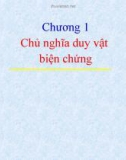 Bài giảng Những nguyên lý cơ bản của chủ nghĩa Mác-Lênin - Chương 1: Chủ nghĩa duy vật biện chứng (1)