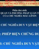 Bài giảng Những nguyên lý cơ bản của Chủ nghĩa Mác-Lênin: Chương 1 - ThS. Nguyễn Thị Huệ