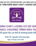 Bài giảng Kiểm định chất lượng cơ sở giáo dục & KĐCL chương trình đào tạo: Mối quan hệ, ưu thế & hướng phát triển