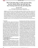 Một số giải pháp nâng cao hiệu quả hoạt động dạy học chuyên đề học tập môn Ngữ văn theo Chương trình Giáo dục phổ thông 2018