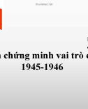 Đề tài: Phân tích chứng minh vai trò của Đảng 1945-1946