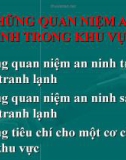 Những quan niệm an ninh khu vực