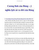 Cương lĩnh của Đảng – ý nghĩa lịch sử ra đời của Đảng_1