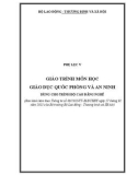 Giáo trình Giáo dục quốc phòng và an ninh (Trình độ: Cao đẳng nghề) - Bộ Lao động - Thương binh và Xã hội