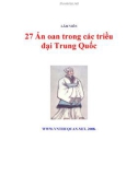 Tìm hiểu về 27 Án oan trong các triều đại Trung Quốc - Phần 1