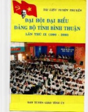 Ebook Đại hội đại biểu Đảng bộ tỉnh Bình Thuận lần thứ IX (1996-2000)