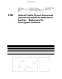 National Volatile Organic Compound Emission Standards for Architectural Coatings -- Background for Promulgated Standards