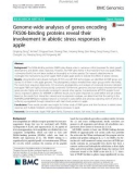 Genome-wide analyses of genes encoding FK506-binding proteins reveal their involvement in abiotic stress responses in apple