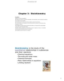 Lecture General Chemistry 1 - Chapter 3: Stoichiometry