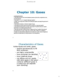 Lecture General Chemistry 1 - Chapter 10: Gases