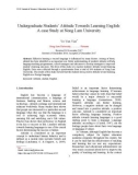 Undergraduate Students' Attitude Towards Learning English