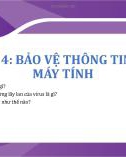 Bài giảng môn Tin học lớp 9 - Chủ đề 4: Bảo vệ thông tin trên máy tính