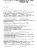 ĐỀ THI MÔN HOÁ - MÃ ĐỀ 182 - KỲ THI ĐẠI HỌC KHỐI A NĂM 2007