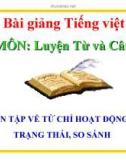 Bài giảng LTVC: Ôn tập về từ chỉ hoạt động, trạng thái - Tiếng việt 3 - GV.N.Phương Mai