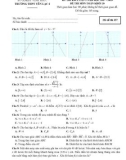 Đề thi KSCL lần 1 môn Toán lớp 10 năm 2017-2018 - THPTYênLạc2 - Mã đề 357