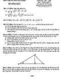 Đề kiểm tra học kì 1 môn Toán lớp 9 năm học 2019-2020 – Trường THPT Chuyên Đại Nghĩa (Đề chính thức)