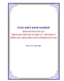 Sáng kiến kinh nghiệm THPT: Hình thành năng lực trong dạy học bài Sự điện li hóa học 11 thông qua hoạt động trải nghiệm sáng tạo