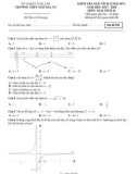 Đề kiểm tra bài số 1 Giải tích lớp 12 năm 2017-2018 - THPT Ngô Gia Tự - Mã đề 023