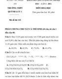 Đề kiểm tra chất lượng ôn thi Đại học Hoá 12