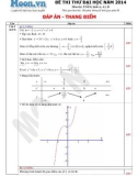 Đáp án đề thi thử đại học môn Toán khối A, A1, B năm 2014