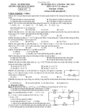 Đề thi học kỳ 1 vật lý 11 Trường THPT số II An Nhơn năm 2011-2012