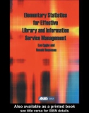 Ebook Elementary statistics for effective library and information service management