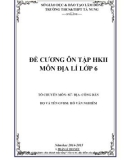 Đề cương ôn tập HK 2 môn Địa lí 6 năm 2014-2015 - THCS&THPT Tà Nung