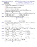 Đề kiểm tra môn Toán lớp 10 năm 2021-2022 - Trường THPT Gia Bình 1, Bắc Ninh