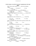 TUYỂN CHỌN CÁC ĐỀ ÔN TÂP TRẮC NGHIỆM BÁO TUỔI TRẺ - ĐỀ 01