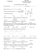 Đề thi KSCL môn Toán 12 năm 2019-2020 có đáp án - Trường THPT Đồng Đậu (Lần 1)