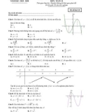 Đề thi KSCL môn Toán 12 năm 2019-2020 - Trường THPT Lê Xoay (Lần 1)