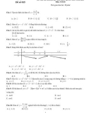 Đề thi minh họa THPT Quốc gia năm 2018 môn Toán - Mã đề 015