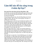 Làm thế nào để tỏa sáng trong 4 năm đại học?