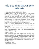 Cấu trúc đề thi ĐH, CĐ 2010 môn toán