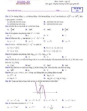 Đề kiểm tra học kì 1 môn Toán lớp 12 năm học 2020-2021 – Trường THPT Phan Đình Phùng (Mã đề 101)