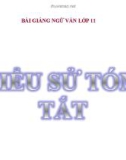 Bài giảng Ngữ văn 11 tuần 24 bài: Luyện tập - Tiểu sử tóm tắt