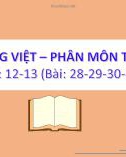 Bài giảng môn Tiếng Việt lớp 1 sách Cánh diều năm học 2021-2022 - Tiết 12-13: Tập viết bài 28-29-30-31 (Trường Tiểu học Ái Mộ B)