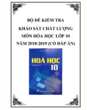 Bộ Đề kiểm tra KSCL Hóa học 10 năm 2018-2019 (có đáp án)