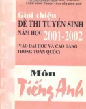 Ôn tập môn Tiếng Anh - Giới thiệu đề thi tuyển sinh năm học 2001-2002: Phần 1