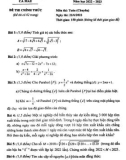Đề thi tuyển sinh vào lớp 10 (Chuyên) môn Toán năm 2022-2023 - Sở GD&ĐT Cà Mau