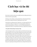 Cách học và ôn thi hiệu quả