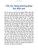 Cần xây dựng phương pháp học hiệu quả