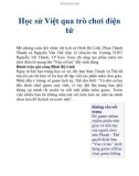 Học sử Việt qua trò chơi điện tử