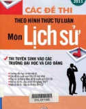 các đề thi theo hình thức tự luận môn lịch sử: phần 1