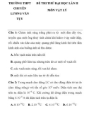 ĐỀ THI THỬ ĐẠI HỌC LẦN II TRƯỜNG THPT CHUYÊN LƯƠNG VĂN TỤY MÔN VẬT LÝ